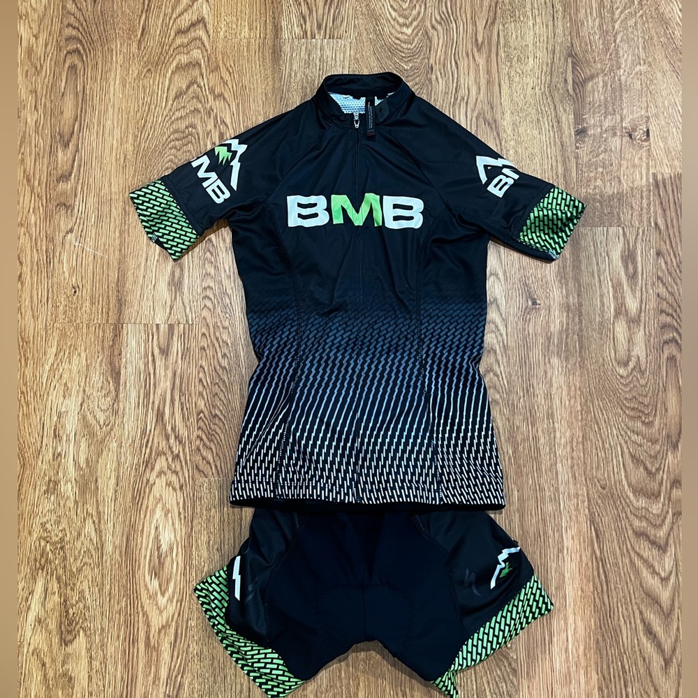 BMB Black and Green Women's Cycling Shorts XS